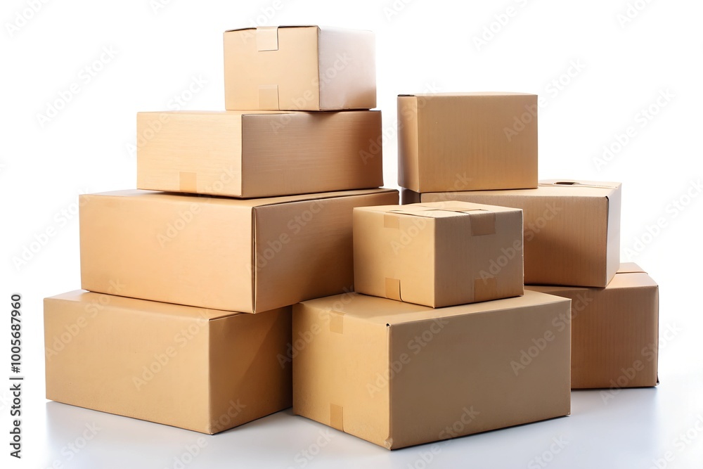 Delivery Boxes Isolated on white Background Delivery Boxes Isolated on white Background