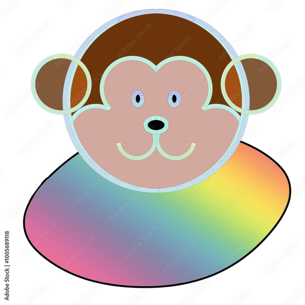 Fototapeta premium Cartoon animals message board
