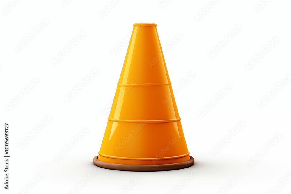 pylons isolated on white background, street orange cone. Generative ai pylons isolated on white background, street orange cone. Generative ai