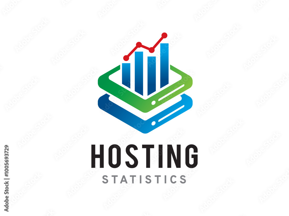 Hosting and Chart logo symbol or icon template Hosting and Chart logo symbol or icon template
