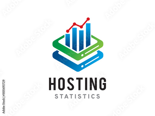 Hosting and Chart logo symbol or icon template