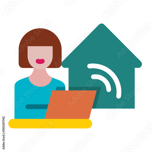 Hybrid Work Icon