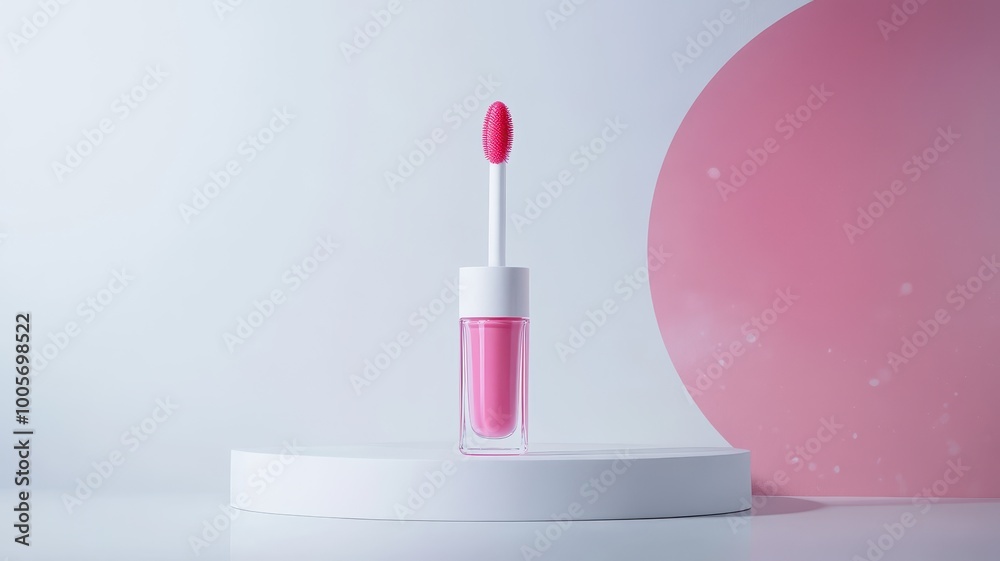 Pink lip gloss tint with color shading pallete smudge gel,Liquid lipsticks with smudge stroke paint,makeup cosmetic lips, product mockup for beauty fashion business,sale,swatch color,template. Pink lip gloss tint with color shading pallete smudge gel,Liquid lipsticks with smudge stroke paint,makeup cosmetic lips, product mockup for beauty fashion business,sale,swatch color,template.
