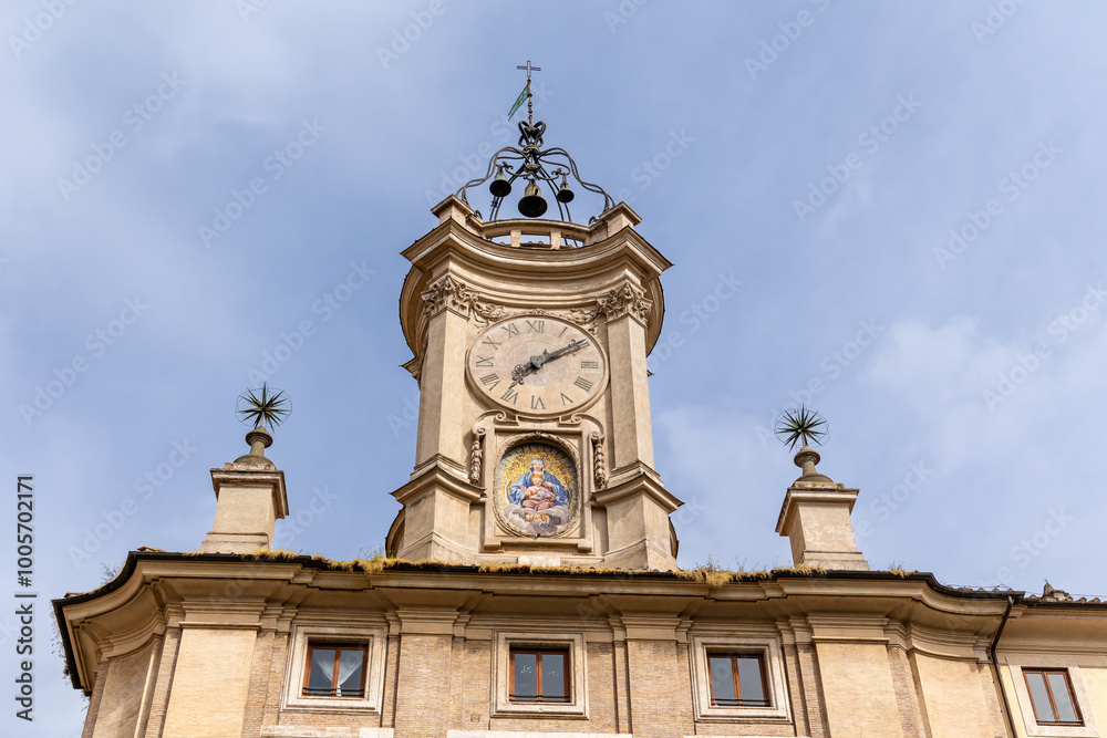 Rome, Italy - April 11, 2024: Rome, Italy - April 11, 2024: Rooftops and houses of the city of Rome, Italy Rome, Italy - April 11, 2024: Rome, Italy - April 11, 2024: Rooftops and houses of the city of Rome, Italy