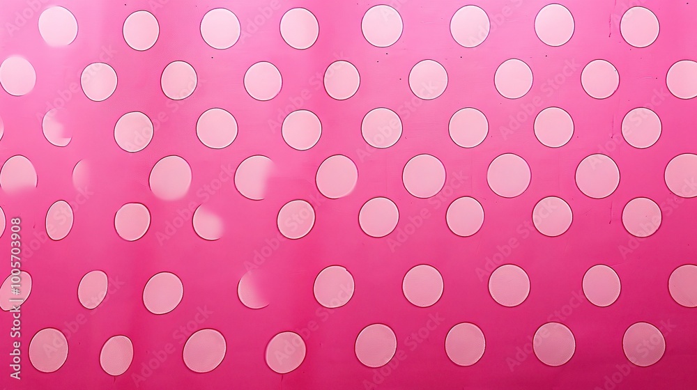 Pretty Pink Polka Dot Texture Background: A Delightful and Feminine Vision. Admire the Charm and Playfulness