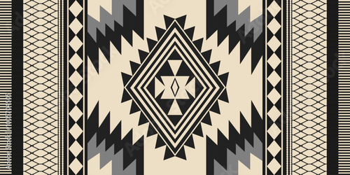 Ethnic geometric pattern, seamless pattern of the Navajo tribe. Native American ethnic. Seamless vector pattern ethnic, seamless Mexican rug, woven carpet. Folk embroidery, Bohemian, Aztec style.