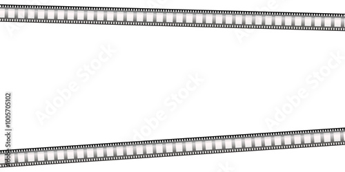 old retro film strips or frame background vector, Video or movie filmstrip overlay, cinema or photograph camera long film strip overlay motion