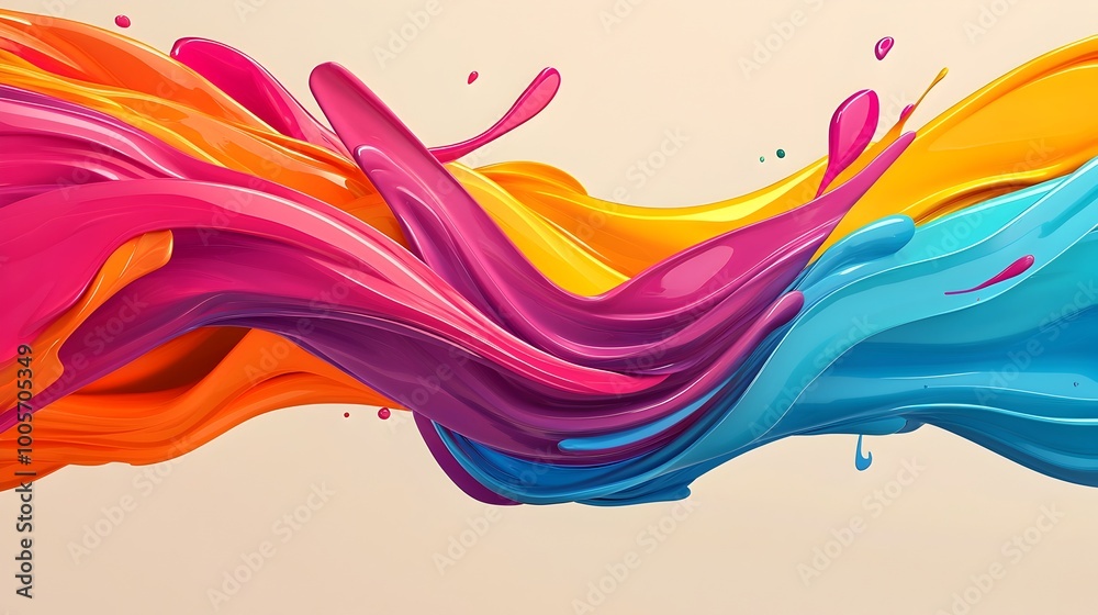 Vibrant Splash of Dynamic Color Flows Creating Energetic Movement and Design Vibrant Splash of Dynamic Color Flows Creating Energetic Movement and Design