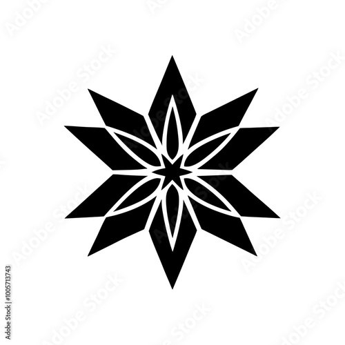 black and white flower