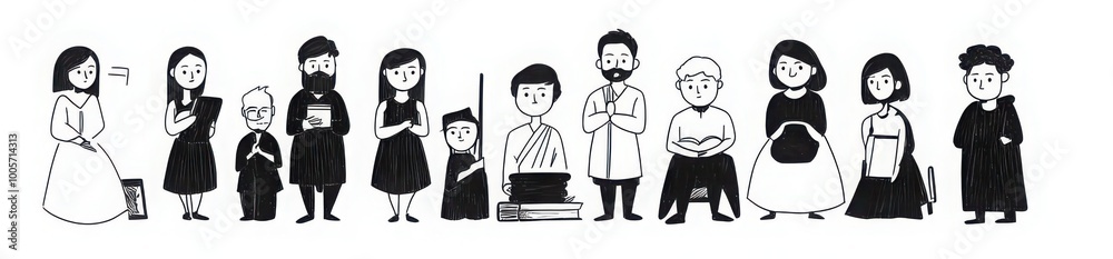 each living a unique lifestyle from a different historical period. Some are ancient scholars, others are industrial-age workers or modern social media influencers. each living a unique lifestyle from a different historical period. Some are ancient scholars, others are industrial-age workers or modern social media influencers.