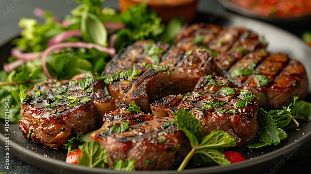 Keto Lamb Chops with Mint Salad Keto Lamb Chops with Mint Salad
