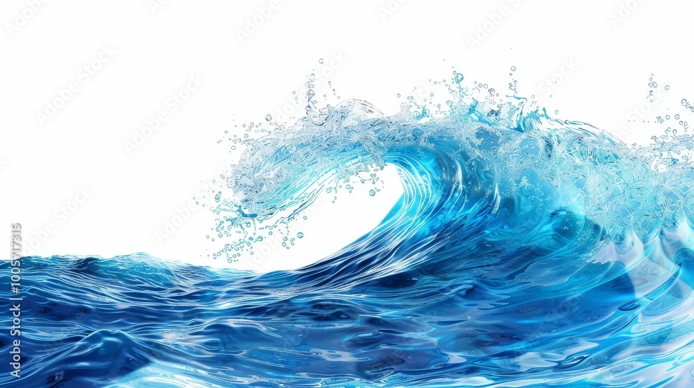 Ocean Wave Splash Isolated On White Background Ocean Wave Splash Isolated On White Background