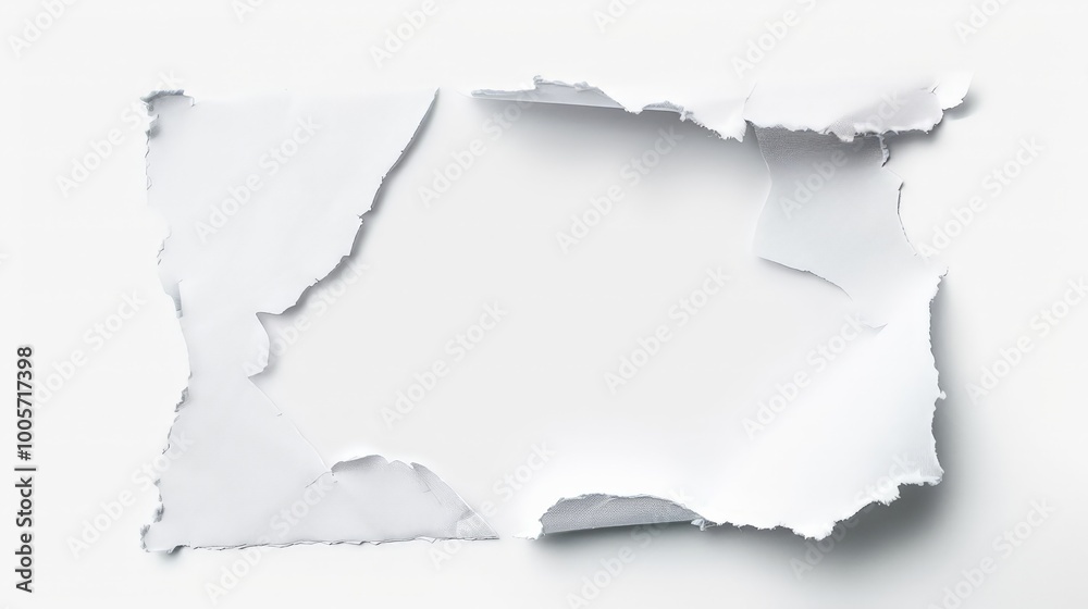 Torn Paper with White Background Torn Paper with White Background