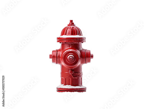 a red fire hydrant covered in snow