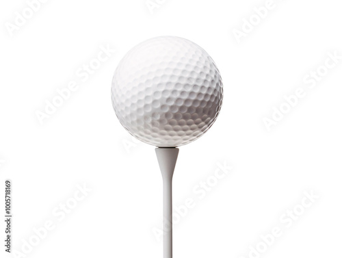 a golf ball on a tee