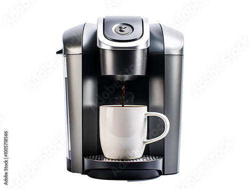 a coffee machine with a cup of coffee