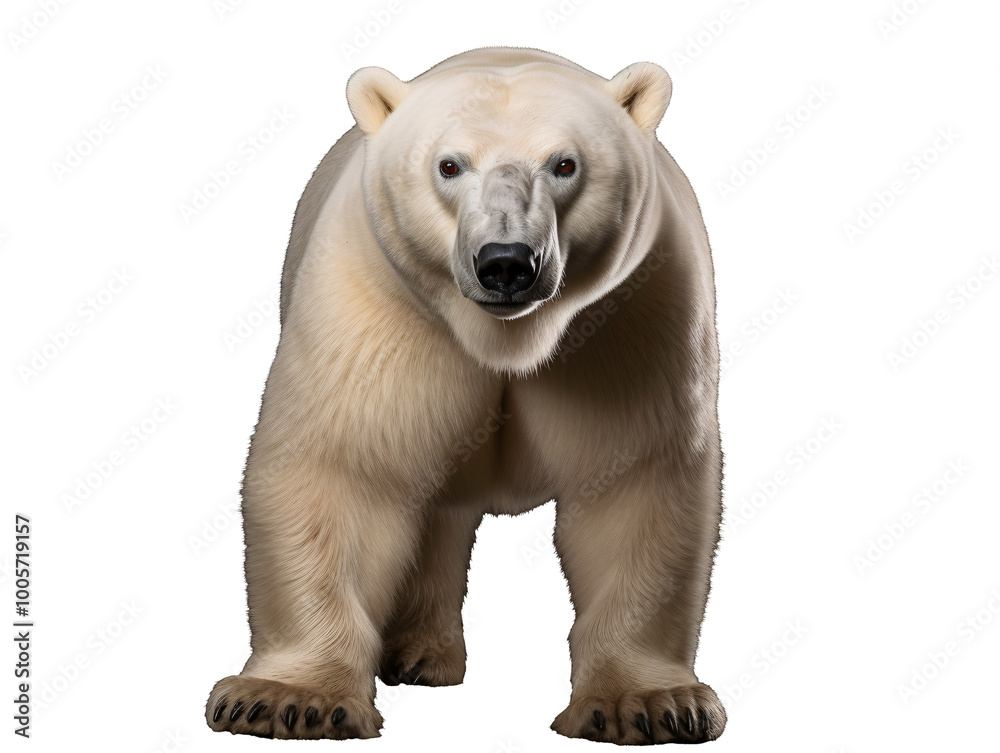 a polar bear standing on a white background a polar bear standing on a white background