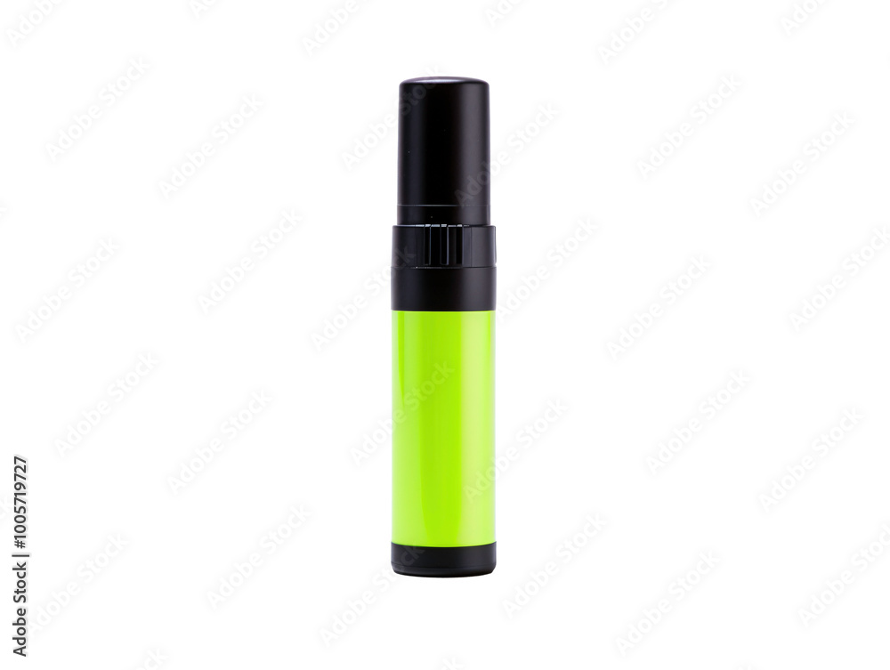 a green highlighter in a black cap a green highlighter in a black cap