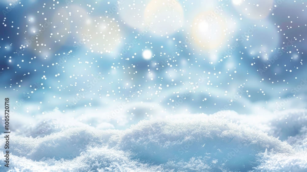 Fototapeta premium Snowy Cool Winter Landscape