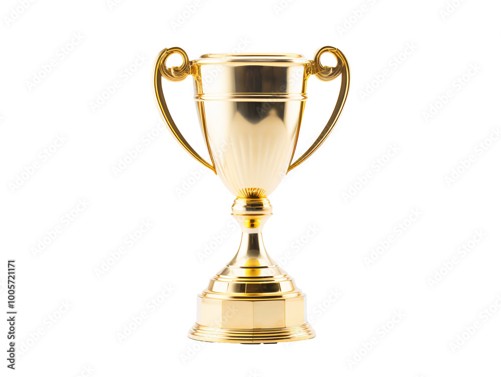 a gold trophy with two handles a gold trophy with two handles