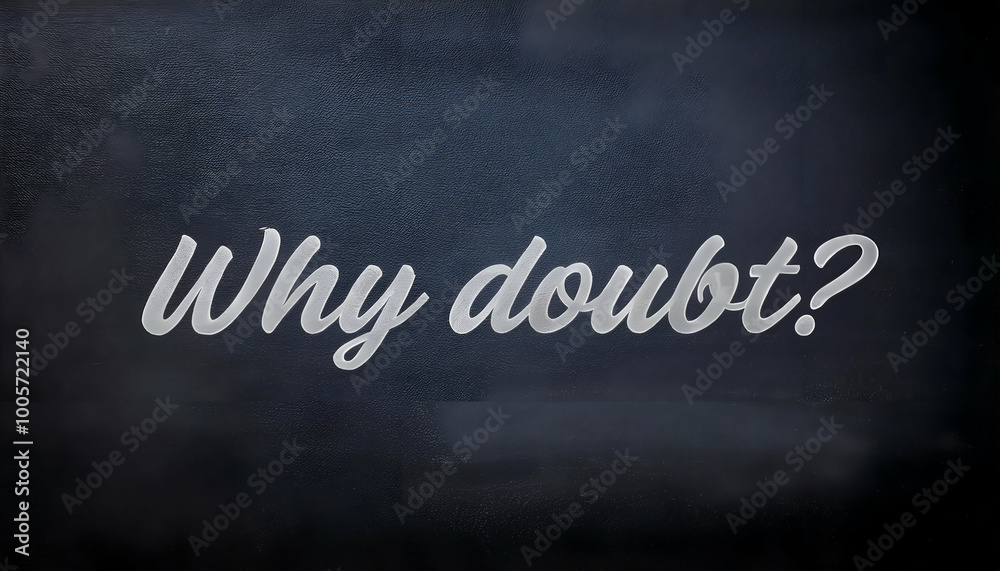 Obraz premium Why doubt? question mark word