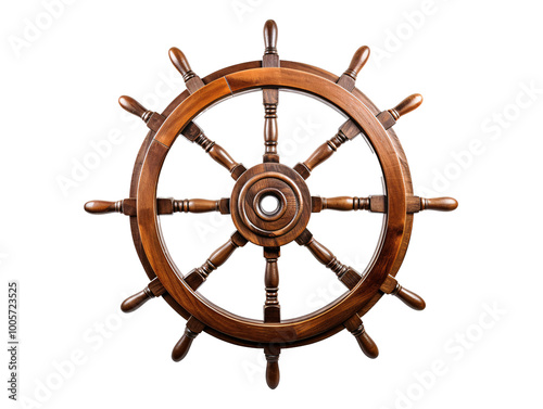 a wooden steering wheel with spokes