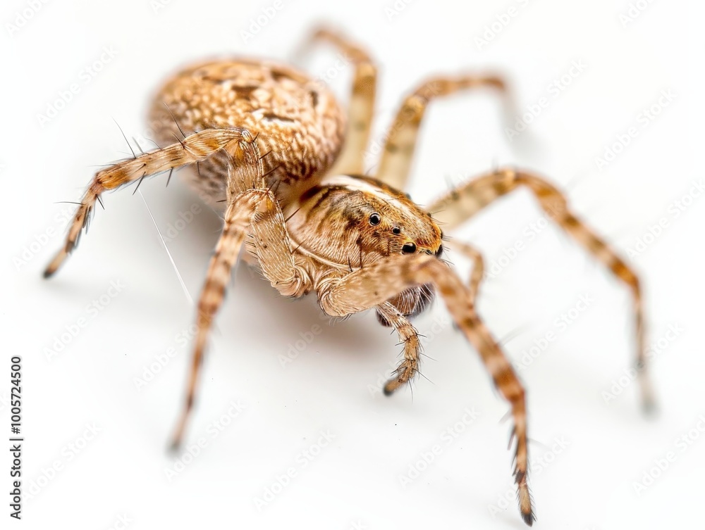 Close-up of a Spider Isolated On White Background Close-up of a Spider Isolated On White Background