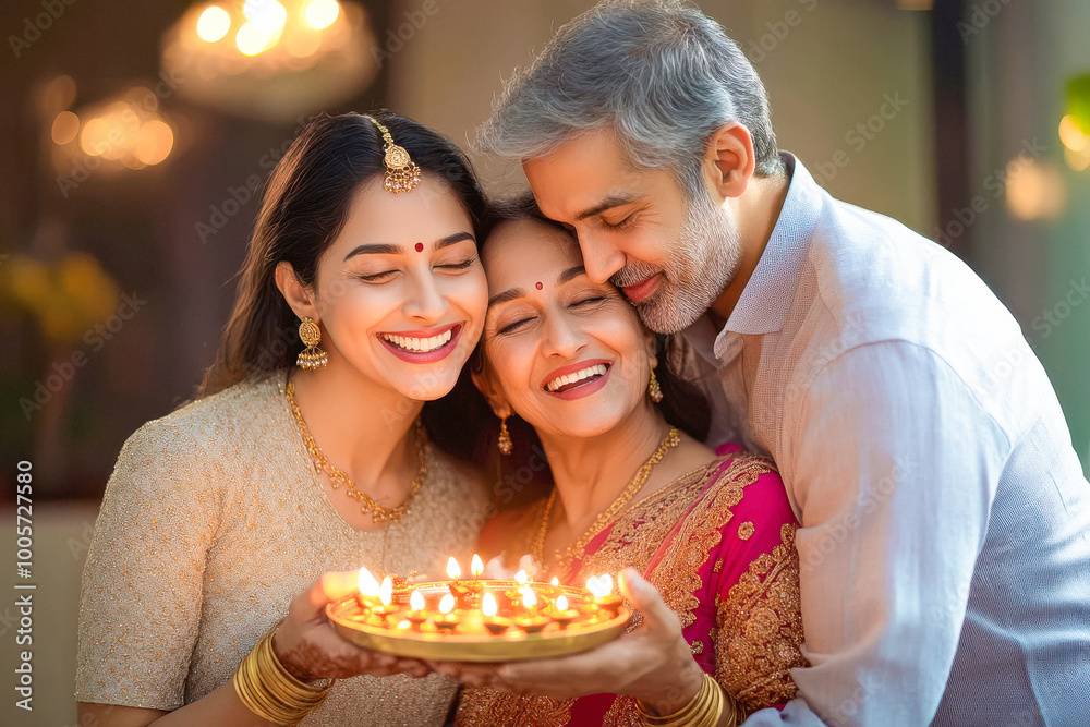 happy indian family celebrating diwali festival at home happy indian family celebrating diwali festival at home