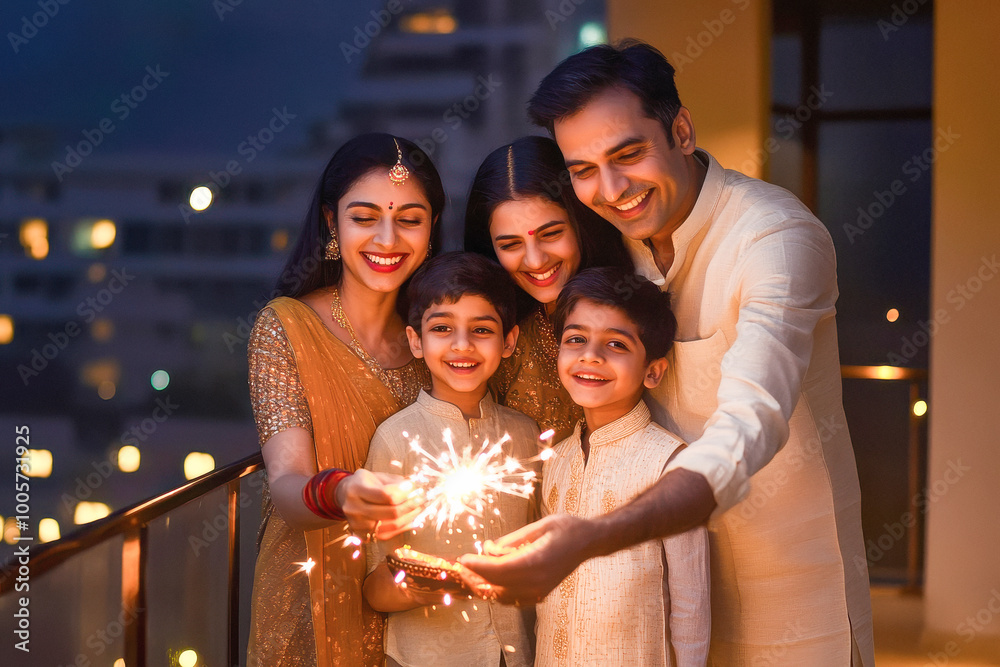 happy indian family celebrating diwali festival at home happy indian family celebrating diwali festival at home