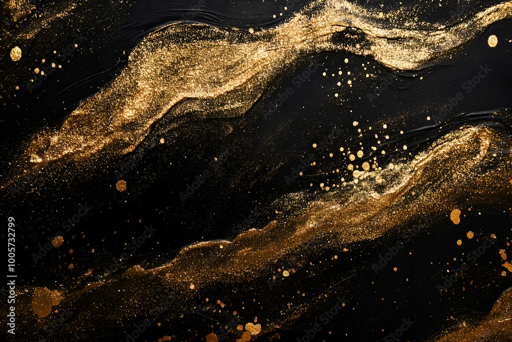 Glitter black gold background Glitter black gold background