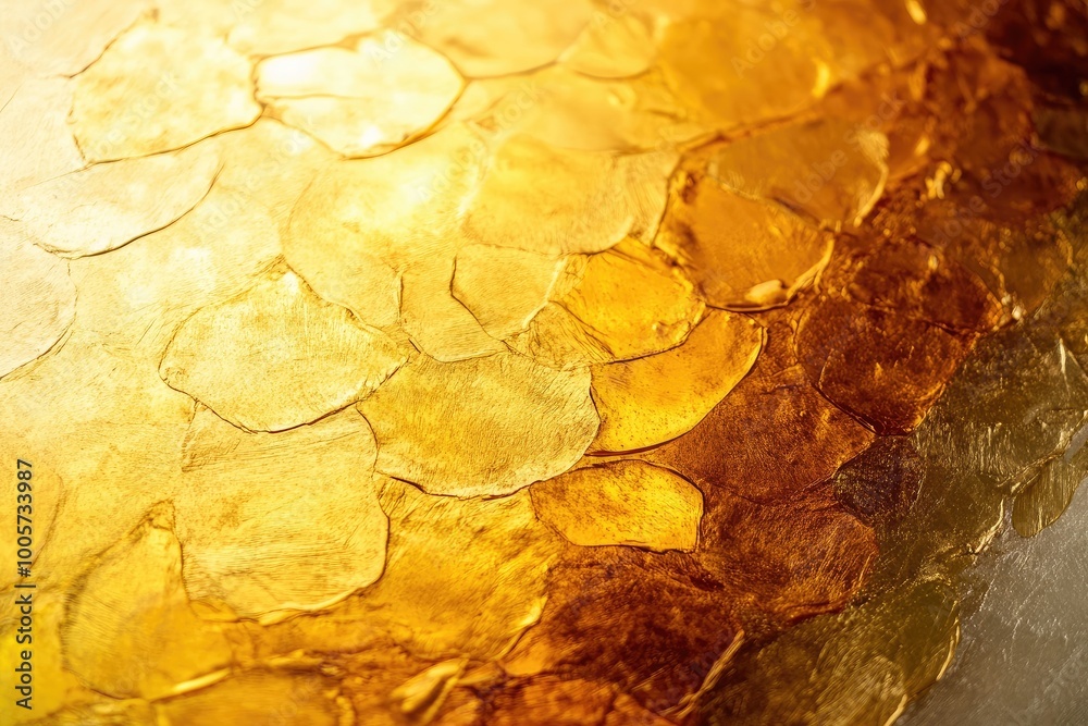 A close-up of shimmering golden scales, showcasing texture and color, perfect for luxury, nature, or exotic themes. A close-up of shimmering golden scales, showcasing texture and color, perfect for luxury, nature, or exotic themes.