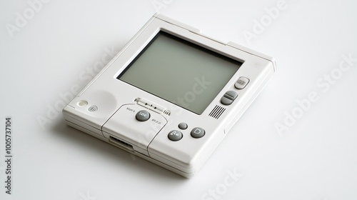 Retro Handheld Gaming Device on a White Background