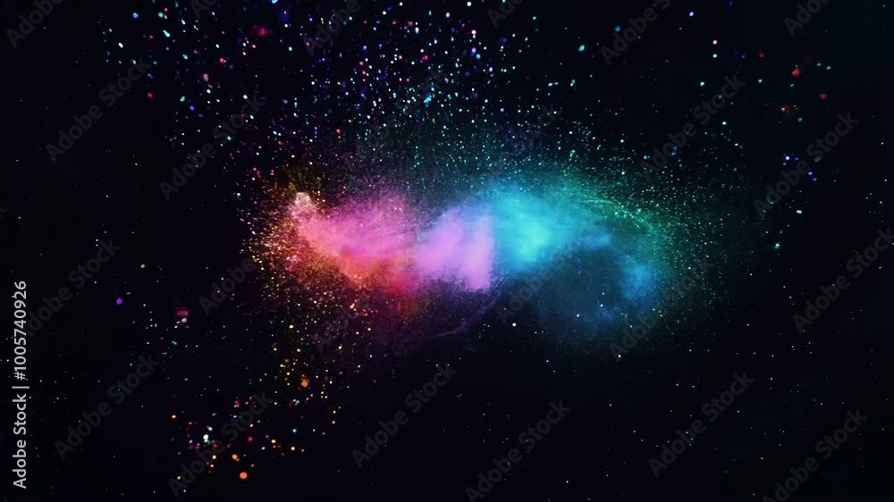 4K Vibrant Nebula Cloud in Outer Space with Colorful Gas Clouds 4K Vibrant Nebula Cloud in Outer Space with Colorful Gas Clouds
