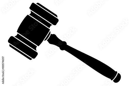 judge gavel svg silhouette on white background
