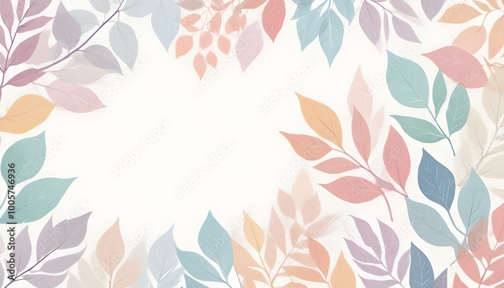 Autumn background featuring a decorative frame of vibrant colored leaves, perfect for adding a personal message or text, capturing the essence of the fall season Autumn background featuring a decorative frame of vibrant colored leaves, perfect for adding a personal message or text, capturing the essence of the fall season