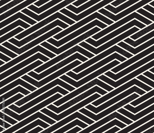 Vector seamless pattern. Modern stylish abstract texture. Repeating geometric tiles