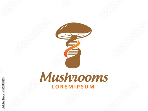 Mushrooms logo symbol or icon template