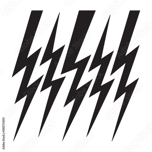 Thunder Silhouette Design - Thunder vector illustration