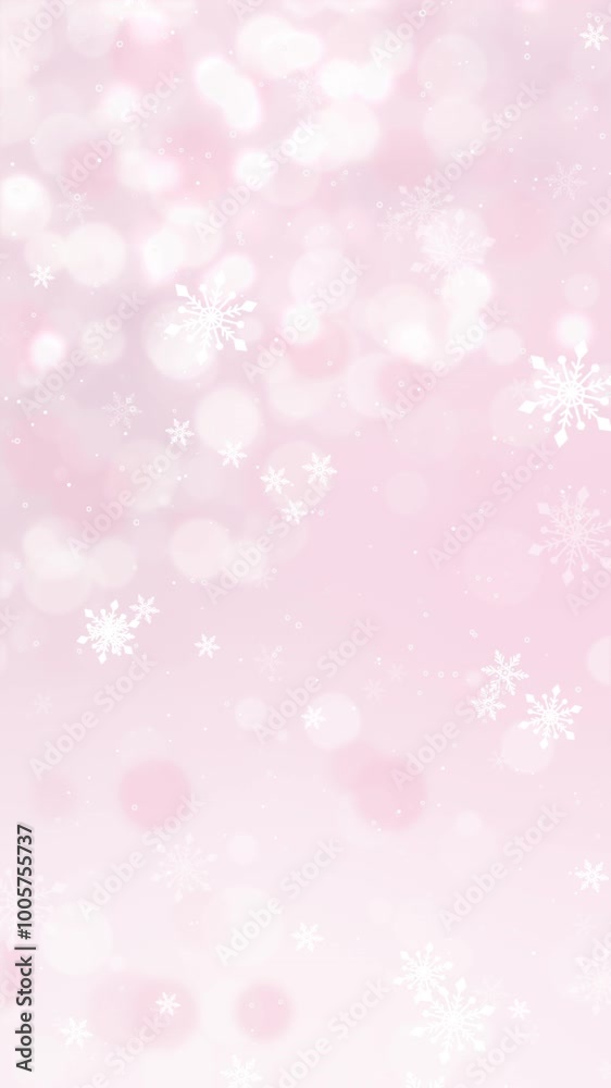 snow falling Christmas. Abstract bokeh of shining lights pink background.Loop video.(127) snow falling Christmas. Abstract bokeh of shining lights pink background.Loop video.(127)