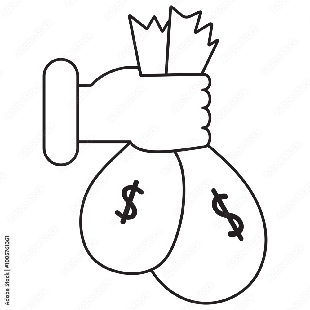 Obraz premium Donate and Giving Line Art