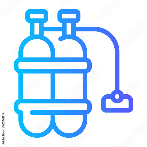oxygen tank gradient icon