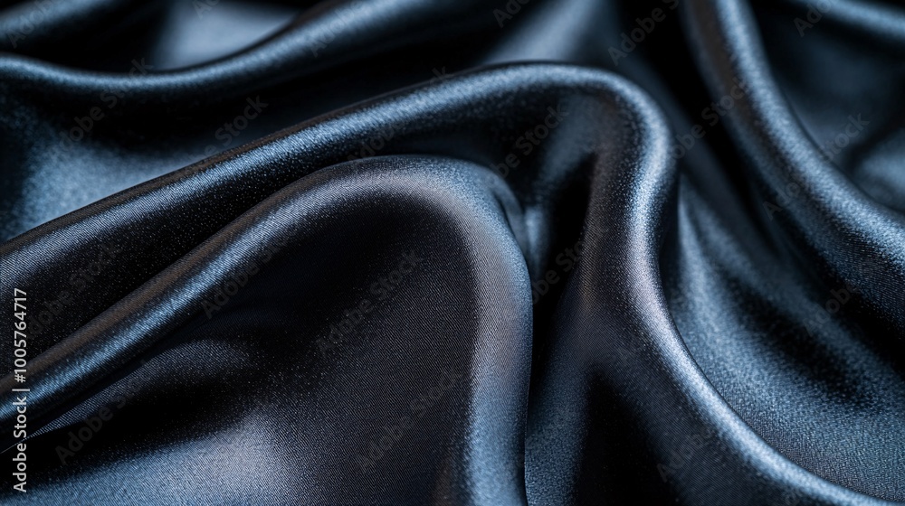 A detailed shot of a silk fabric's texture, highlighting its smoothness and shine A detailed shot of a silk fabric's texture, highlighting its smoothness and shine