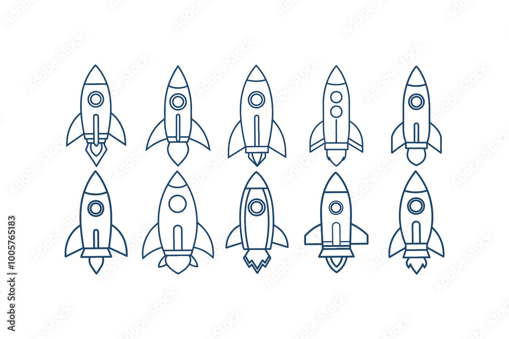 Rocket icons, Rocket logos, Rocket Launch Clip Art, Rocket Vector Outline. Rocket icons, Rocket logos, Rocket Launch Clip Art, Rocket Vector Outline.