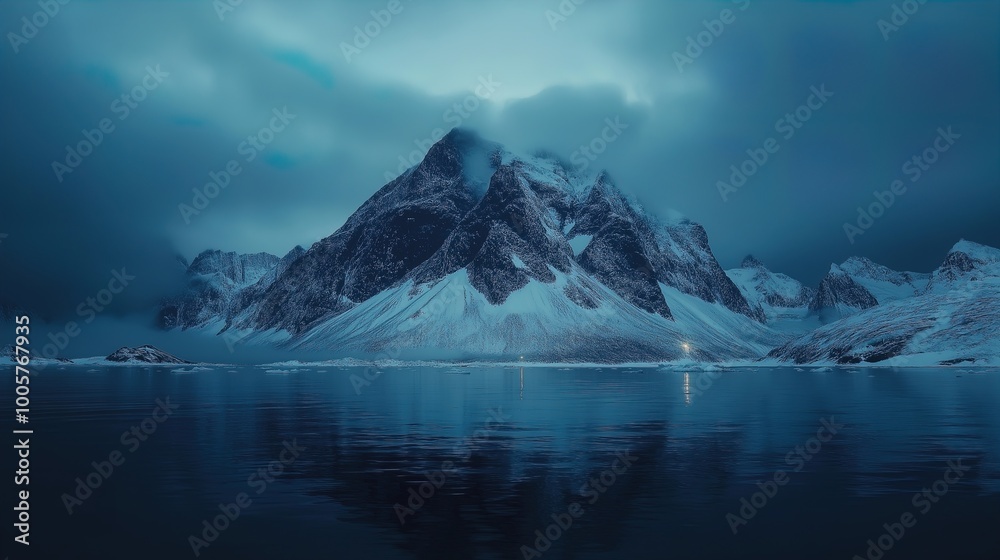 custom made wallpaper toronto digitalMystical winter landscape of Greenland's snowy mountains