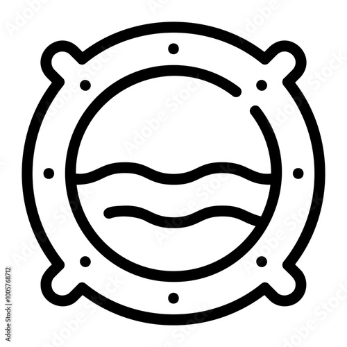 porthole line icon