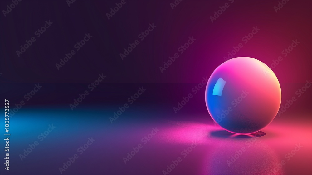 isolated ball with neon light, 3d modern background and wallpaper isolated ball with neon light, 3d modern background and wallpaper