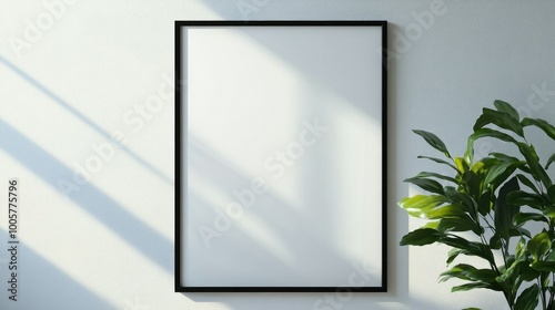 Wallpaper Mural Close-up of a blank poster frame mockup, isolated on a crisp white background, perfect for displaying art or designs in a sleek, modern format. Torontodigital.ca