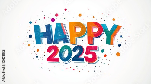 Happy New Year 2025 Word