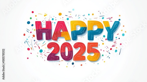 Happy New Year 2025 Word