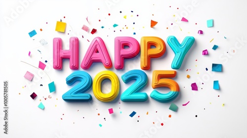 Happy New Year 2025 Word